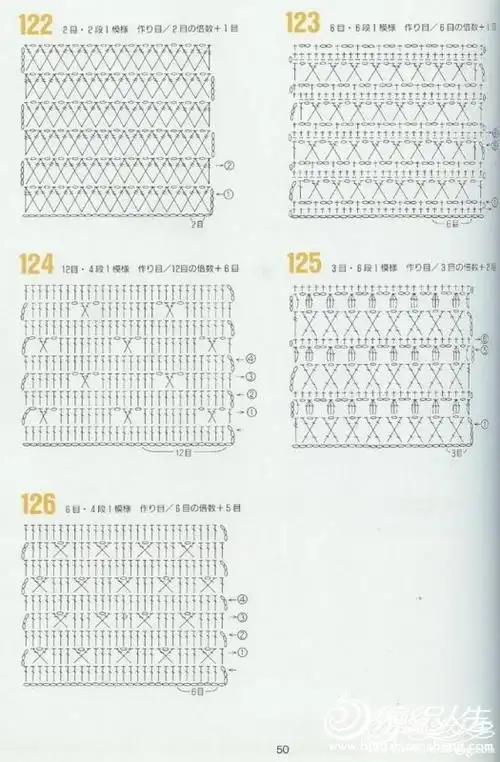 262款实用美丽的毛衣钩针编织图案(附图解)