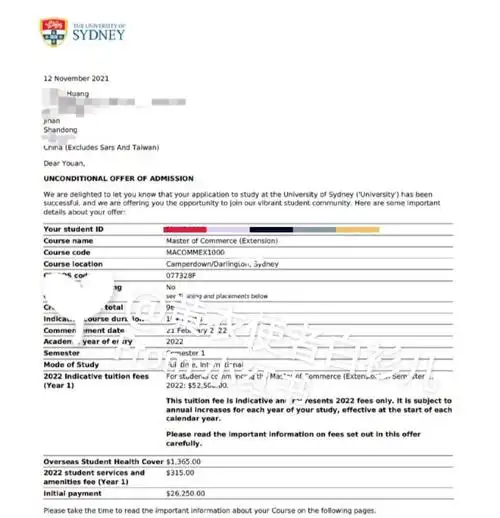 悉尼大学mocoffer10291112