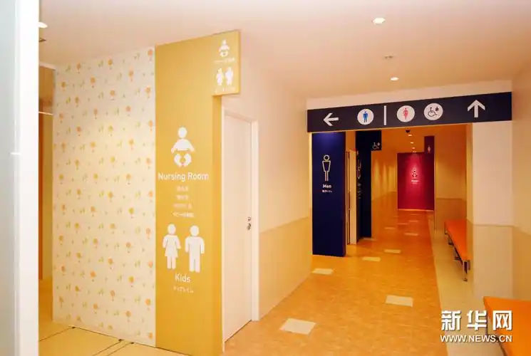 各种图标显示着各种功能的卫生间.