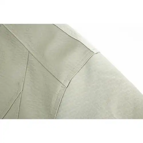 leaky进口高端雾霾绿鳄鱼纹理手臂抽褶运动boxy短宽高级夹克外套优惠