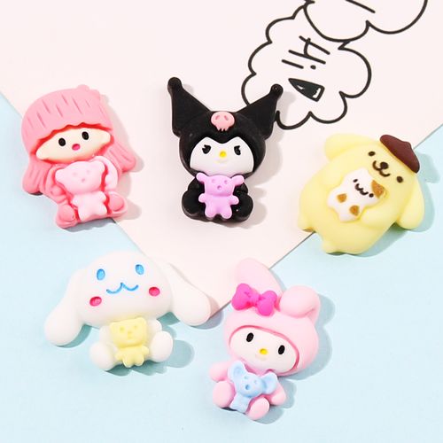 卡通怀抱动物奶油胶手机壳树脂饰品小配件diy材料包手工自制滴胶