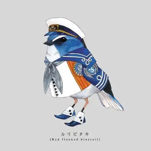 动物设计## 拟人化设计# #鸟# #拟人鸟# #动物插画# #水彩插画