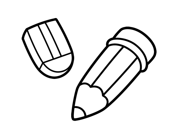 铅笔和橡皮的童话故事简笔画