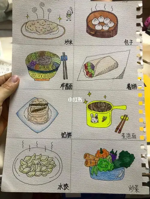 广州菜一周食谱简笔画