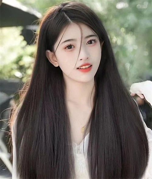 校园初恋感直发 文艺清新黑长直_直发发型 - 美发站