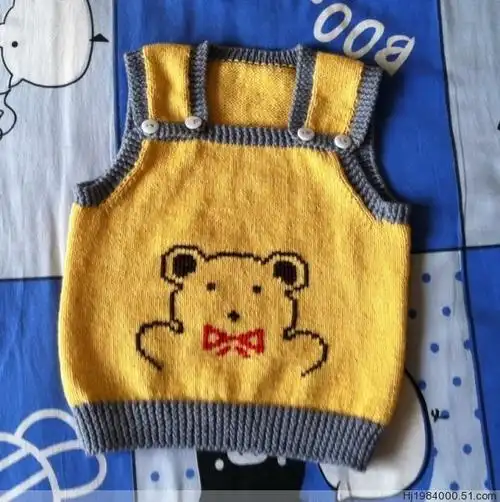 恒源祥宝宝羊绒衫马甲保暖纯手工毛衣编织婴儿毛线背心/儿童马夹/童装