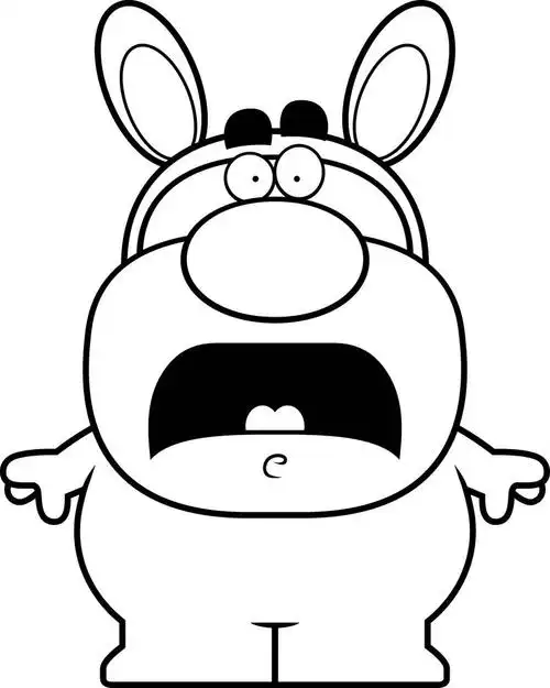 惊恐,卡通,复活节兔子