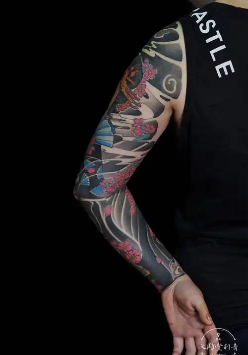 艺妓花臂纹身图片_手臂新传统纹身图案(2)_重庆市纹身店-义雕堂刺青