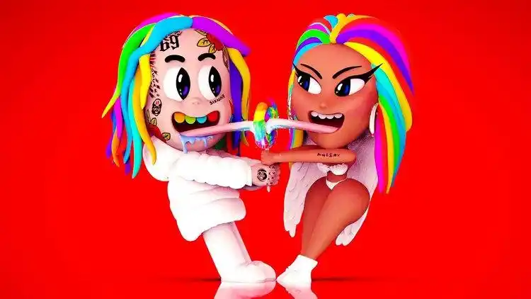 trollz--6ix9ine & nicki minaj 歌词版mv 释出