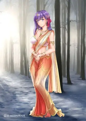 fgo雪山神女帕尔瓦蒂手绘