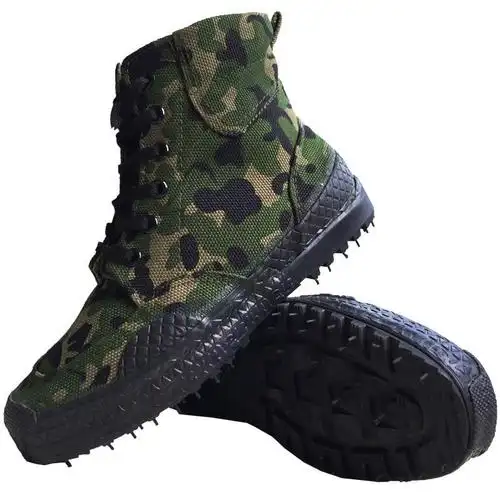 军训鞋男3531高帮迷彩鞋防滑耐磨胶鞋解放鞋劳保民工鞋帆布鞋正品3531