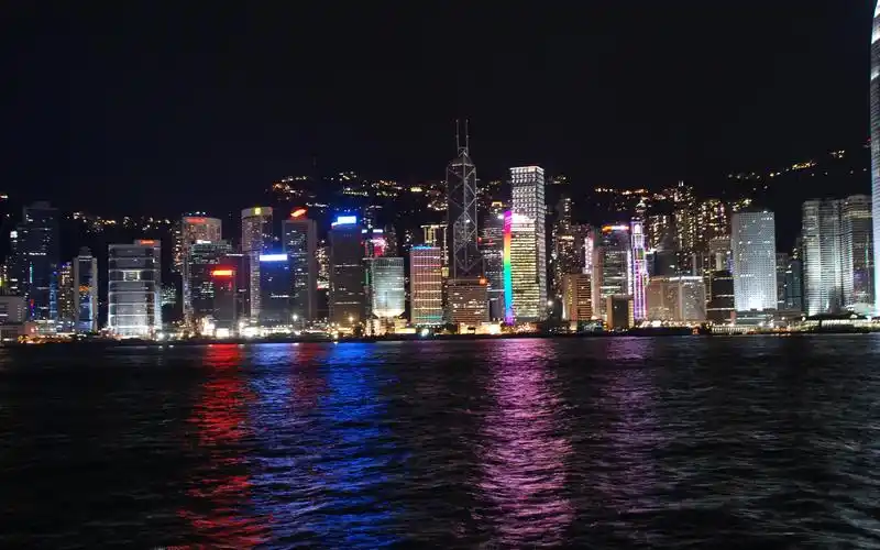 世界三大夜景之维多利亚港夜景