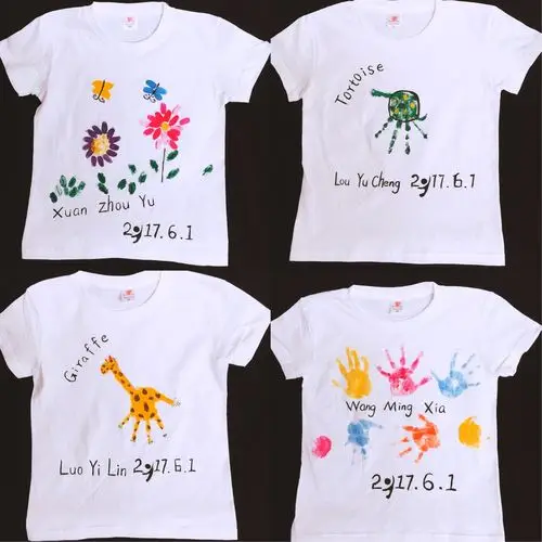 手绘童趣之五彩斑斓"t恤画"———枫桥镇中心幼儿园中二班