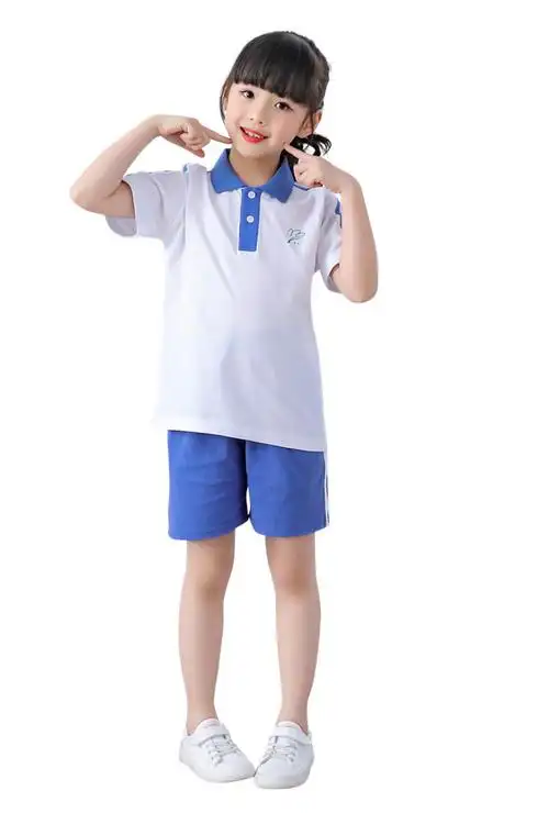 沙筱奕深圳市校服统一小学生速干夏装礼服运动男女套装短袖上衣短长薄