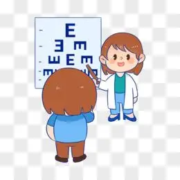 卡通医生给儿童检查视力免抠元素
