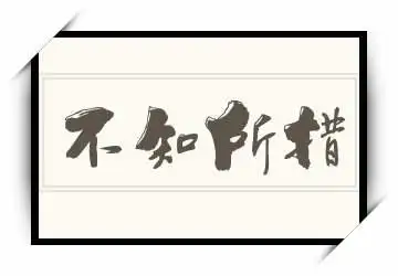 《不知所措》拼音/读音/英文/繁体