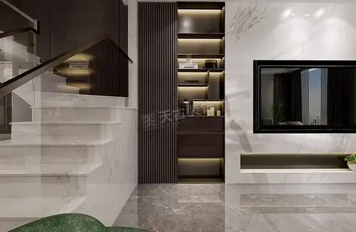 金科中央御院装修叠拼别墅现代简约设计茶园天古装饰