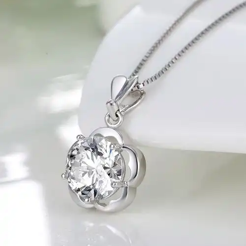 顺丰真爱永恒s925银项链女韩版时尚银首饰品款坠送友情侣生日礼物送女