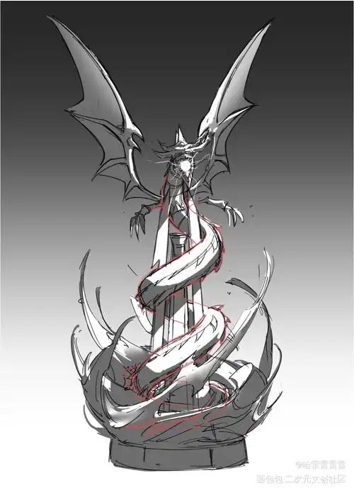 游戏王 奥西里斯的天空龙_游戏王立绘日系原画同人画画板绘插画板绘