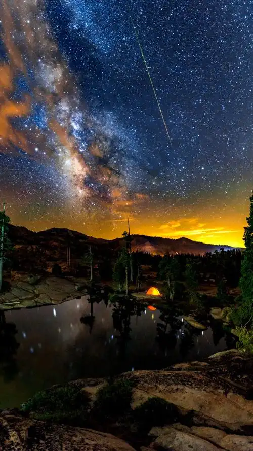 星空,夜景,唯美,流星,风景,手机壁纸,锁屏壁纸不要忘记飞翔的意义