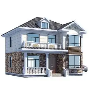 新农村二层别墅设计图纸自建房简单两层楼房宅基地小户型小洋楼