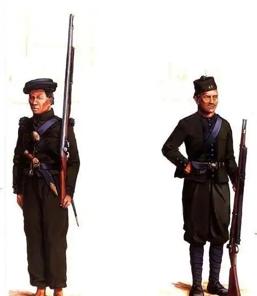 1840年的棕贝丝燧发枪与没有具体型号的清军鸟枪!