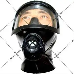 乳胶衣 乳胶防毒面具 男女防毒面具头套 cos 乳胶防y毒面具全包