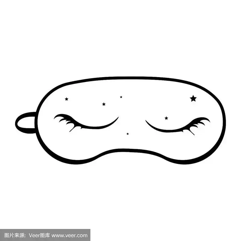 睡眠眼罩孤立在白色背景