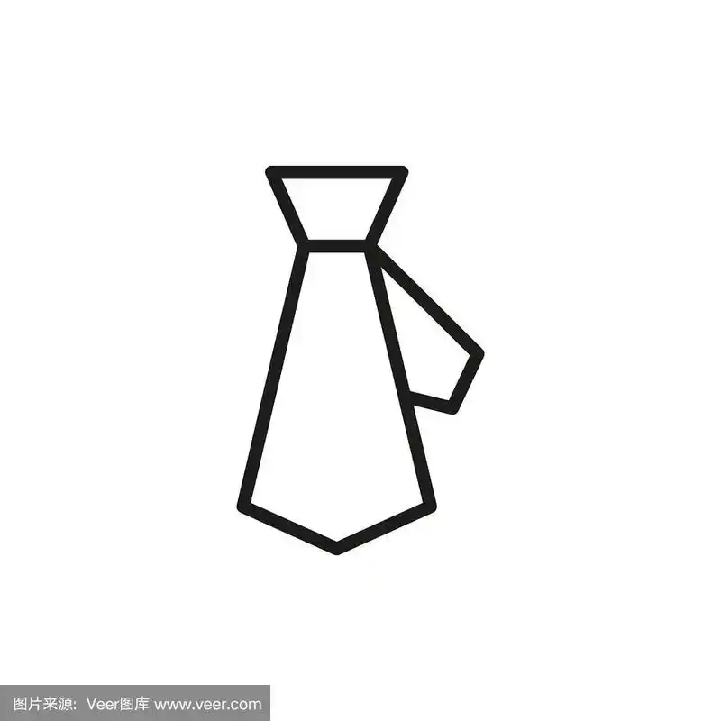 领带,简单,线图标,商务,正装