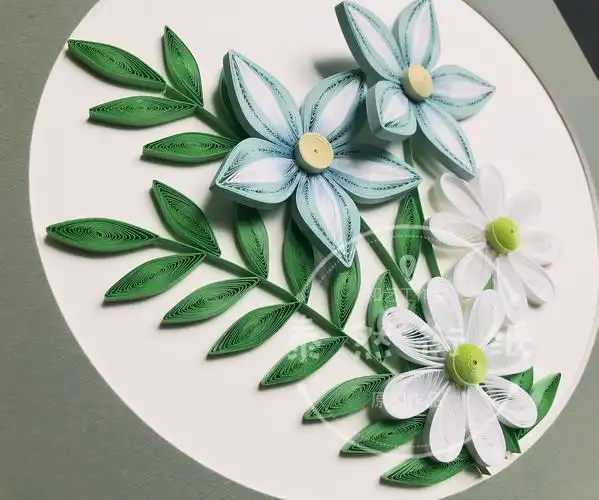 原创衍纸花卉小幅作品