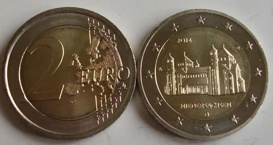 德国2014年2欧元纪念币双色币(大图展示)