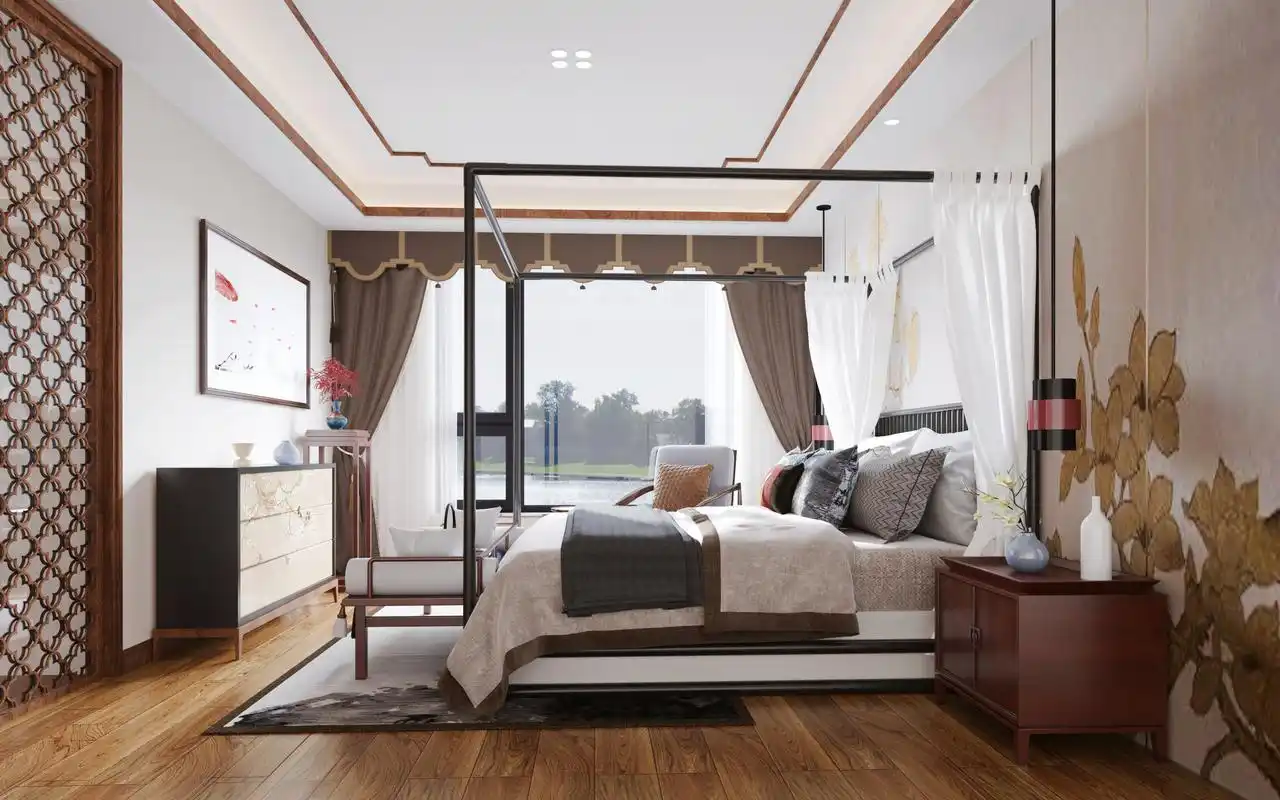 湘江壹号248平米新中式风格平层装修效果图