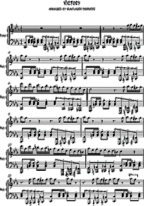 victory胜利钢琴谱victory胜利钢琴谱