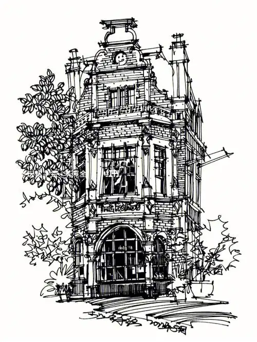 建筑速写  #钢笔速写  #零基础学画画  #寻找小红书绘画大神  #画