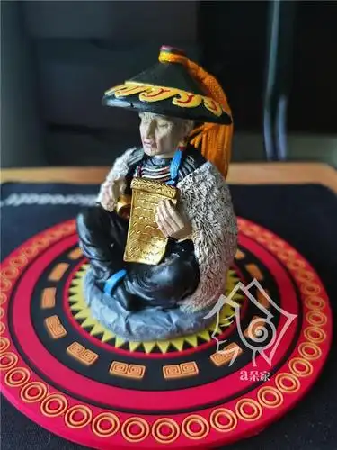 摆件新品凉山彝族毕摩阿普车少数民族特色摆件