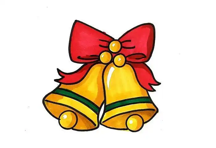 圣诞节装饰品简笔画有颜色