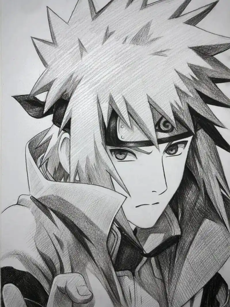 火影忍者动漫人物波风水门绘画过程图.#手绘 #日常瞎画 #绘 - 抖音