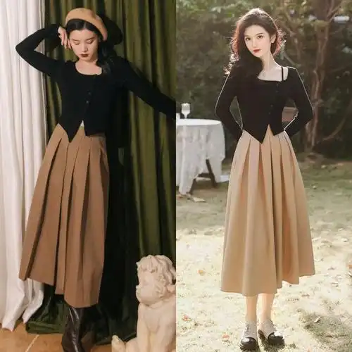 "裙子 鞋子"的搭配示范