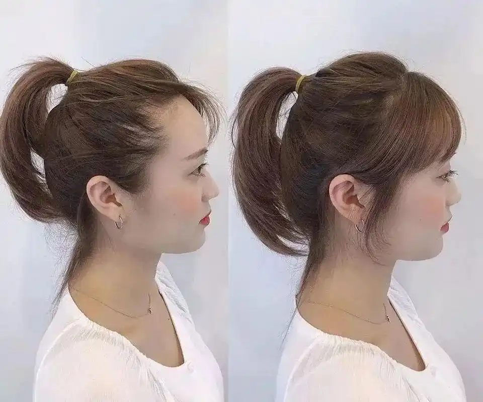 差别太大啦!微秃女孩必学碎发发型修剪法!