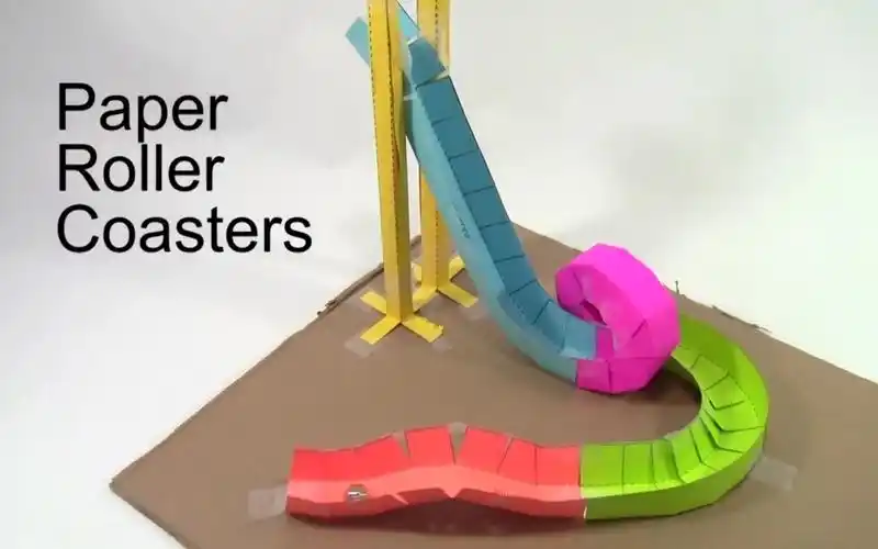 paper roller coasters 纸做的过山车 stem 科学实验 儿童少儿早教
