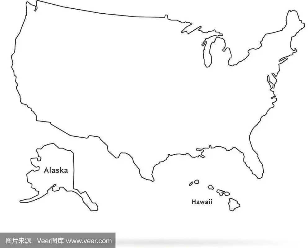 美国地图与其他地区和