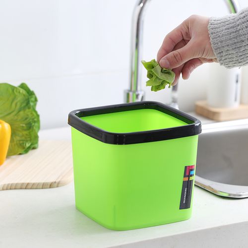 台面粉色艺术圆行小垃圾桶饭店用茶几上放的桌下彩色圆形功能可提