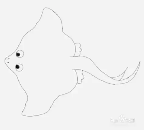 魔鬼鱼简笔画卡通