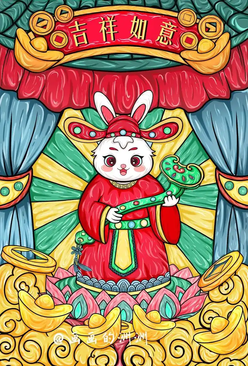 国潮包装插画.#原创插画 #国风 #文创  #ps板绘 # - 抖音