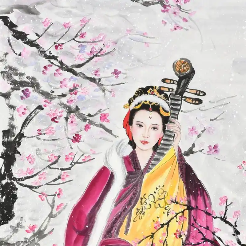 陈红梅《昭君出塞》 /70x138cm/传统水墨