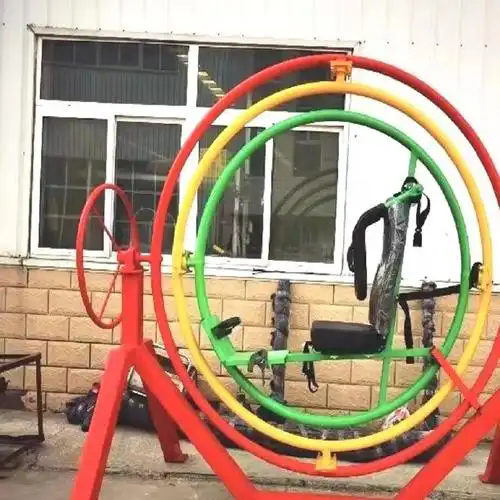 无动力游乐设备网红回旋滑索过山车人力脚蹬回旋滑索厂家