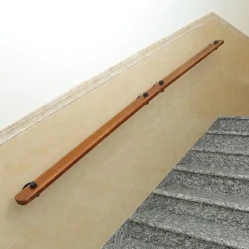 扶手欧式楼梯靠墙室内幼儿园实木家用栏杆老人楼梯扶手