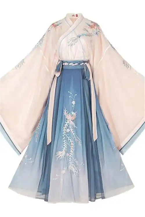 汉服女学生凤栖交领广袖齐腰襦裙重工刺绣超仙春夏长款古装白菜价