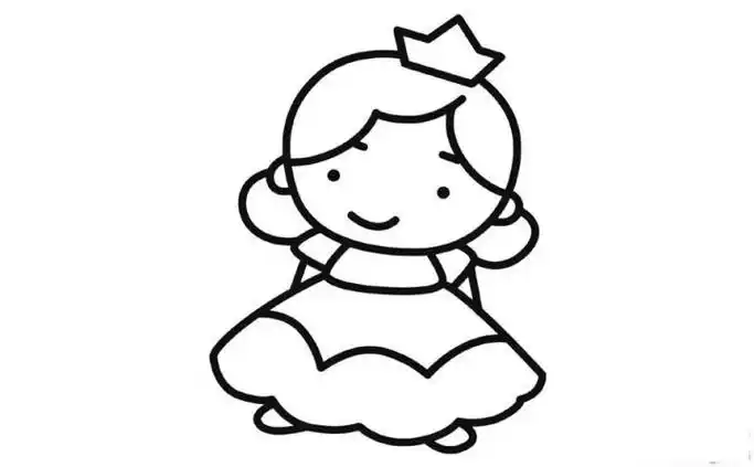 王后简笔画壁上色