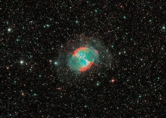 天文摄像专业观星之最美丽的星云m27哑铃星云zwoasi224mc拍摄